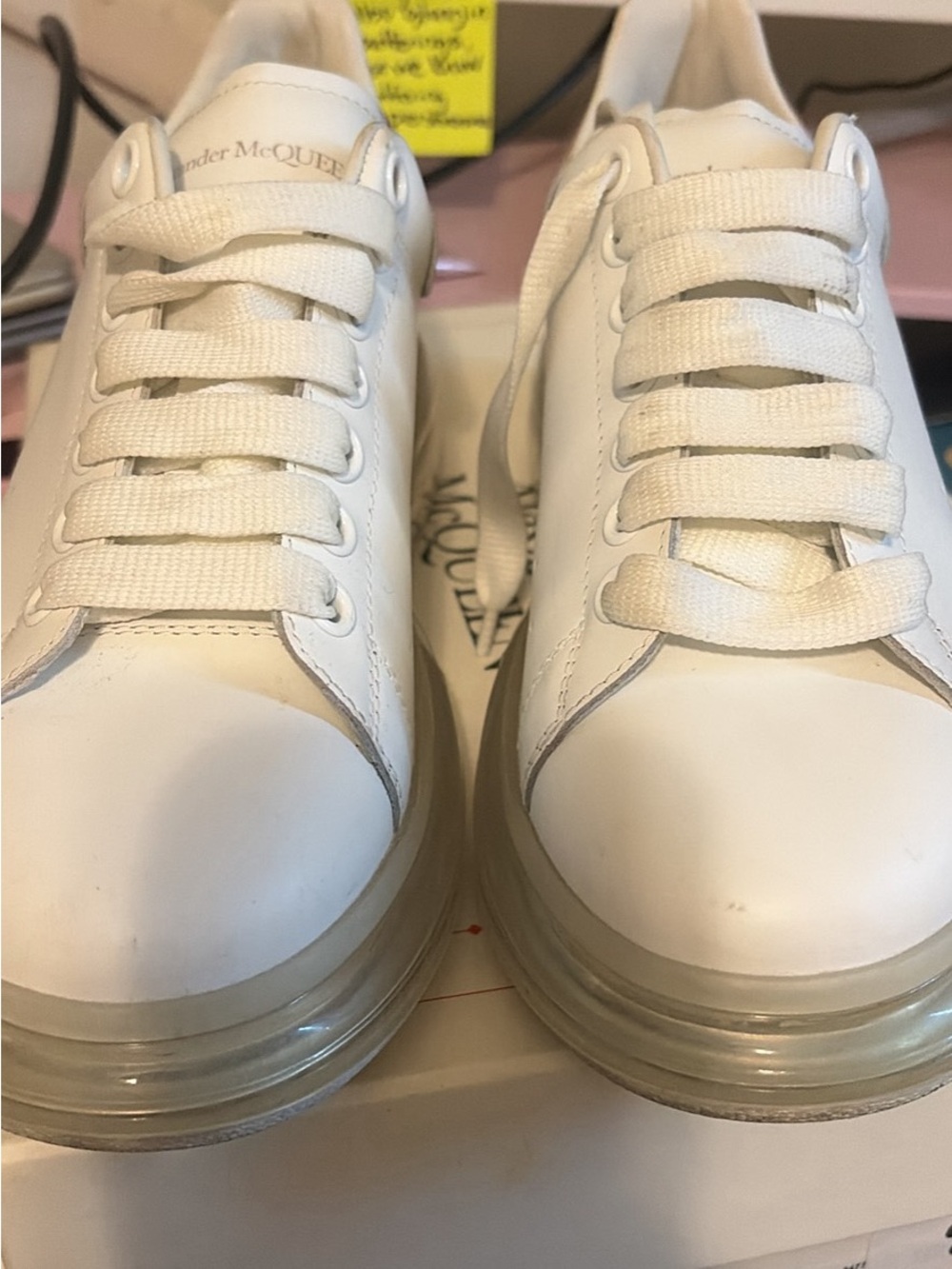 AMO Pink Accent Sneakers